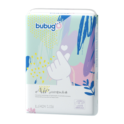 【新品】bubugo纸尿裤Air PH臀部护理弱酸尿不湿超薄干爽透气L42