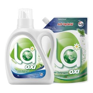 威露士la有氧洗衣液松木植物留香抑菌除螨去污去渍袋装家用实惠装