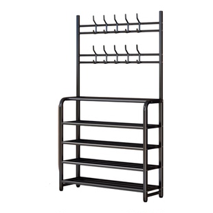 鞋架衣帽架一体式室内家用门口多层入户省空间简易鞋柜收纳置物架