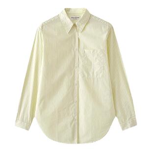 Marc O'Polo/MOP 春季新款时尚纯棉休闲条纹宽松廓形长袖衬衫女士