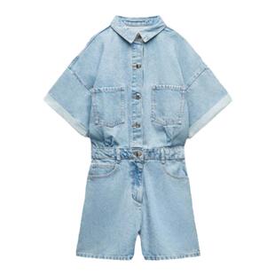 ZA家 新款 女装 牛仔短款连体裤 7147035 427 7147/035