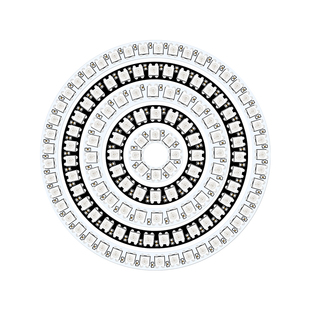 LED圆形灯圈WS2812B内置5050RGB圆环5V伏天使眼光圈全彩恶魔之眼