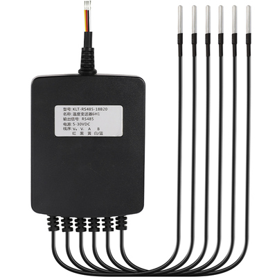 多路测温采集通信模块RS485温度传感器18B20探头变送器串口记录仪