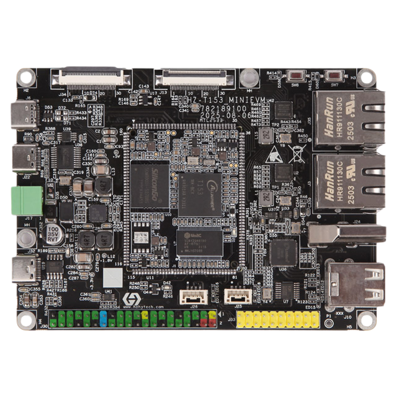 合众恒跃全志T153工业级开发板 国产1.6GHz4核A7 RISC-V E907核心