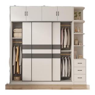 衣柜家用卧室现代简约出租房小户型收纳储物柜推拉门儿童简易衣橱