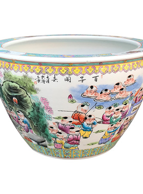 景德镇陶瓷器落地鱼缸仿古