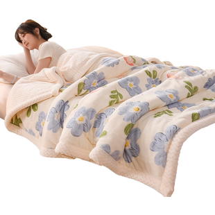 毛毯加厚冬季盖毯牛奶珊瑚绒毯子床上用法兰羊羔被超厚铺床单冬天