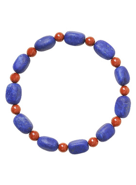 山川心语青金石南红喜火木手串