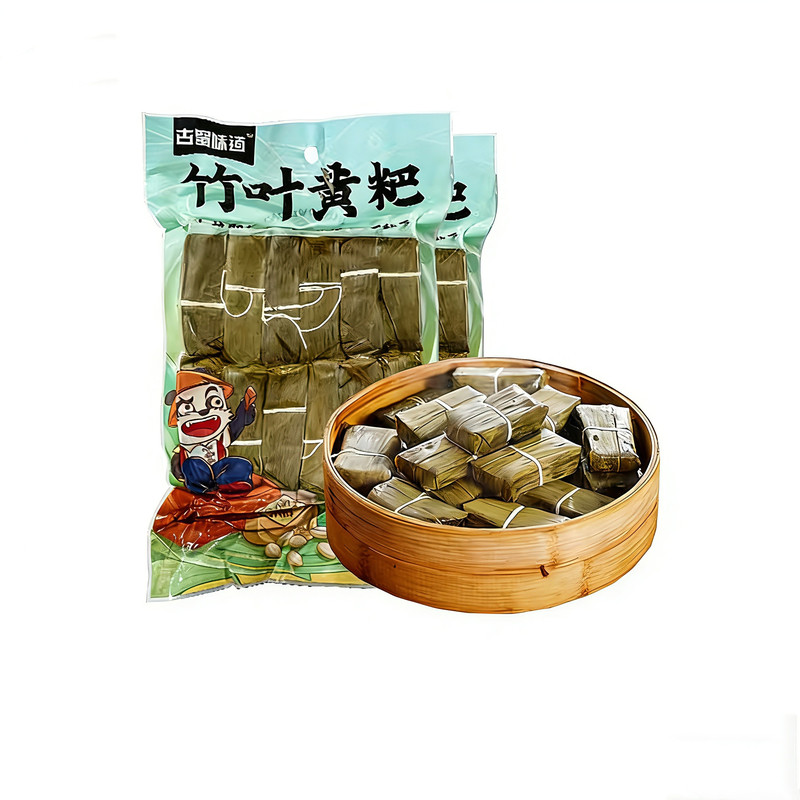 古蜀味道竹叶黄粑宜宾特产竹叶糕早餐半成品糍粑糯米红糖粑粑小吃