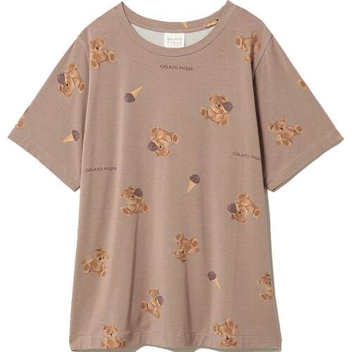 gelato pique春女睡衣冰淇淋小熊短袖T恤家居服PWCT221206