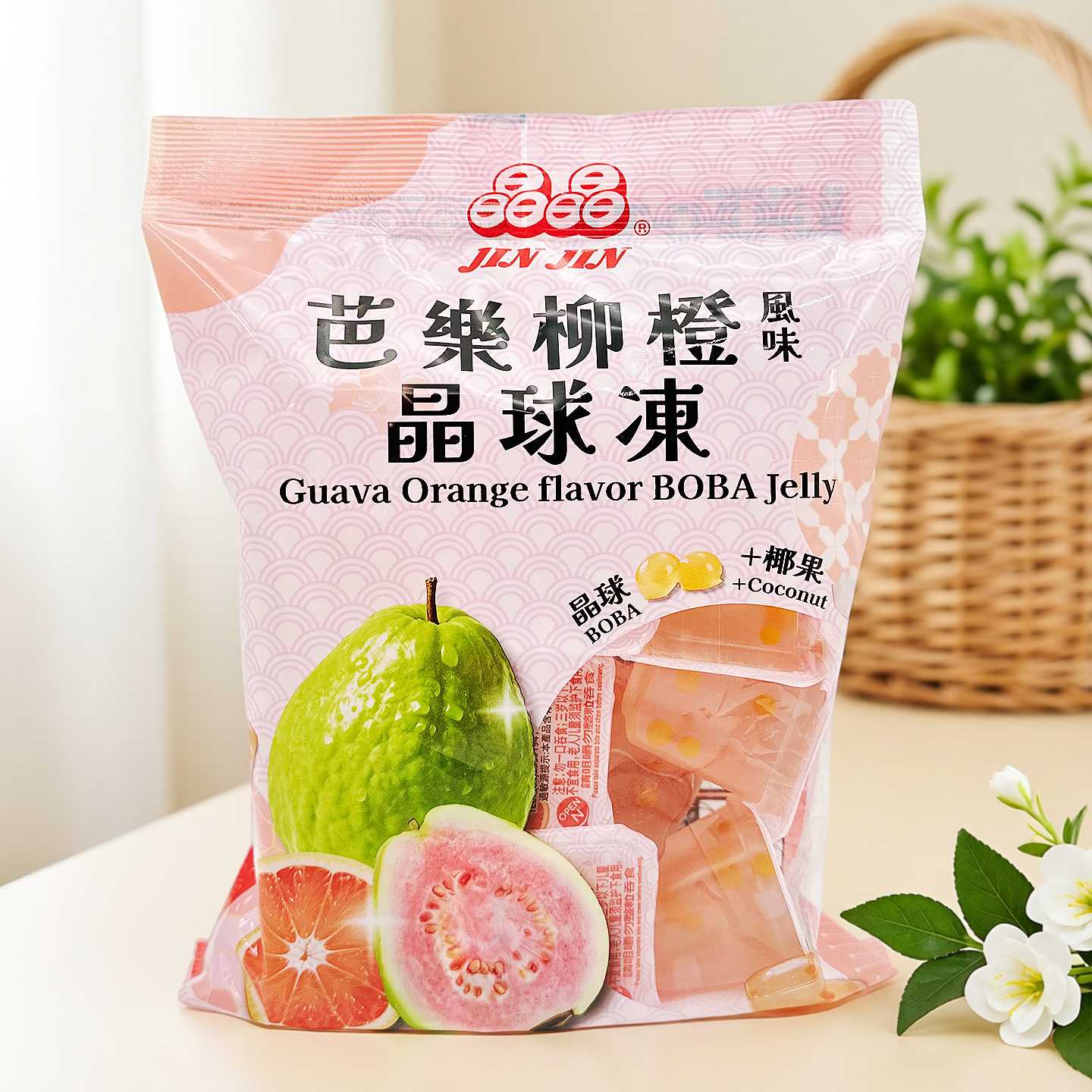 进口晶晶百香果风味果冻蒟蒻椰果果冻白桃荔枝综合口味零食