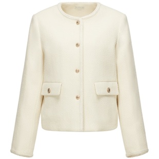 波司登高端秋冬时尚短款秋季圆领小香风优雅高级鹅绒女士羽绒服