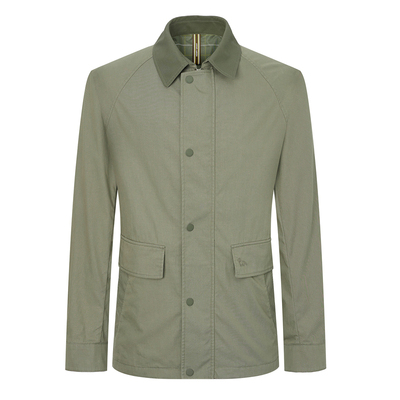 亨利格兰翻领短款风衣男士2026春季新款时尚休闲通勤工装外套上衣