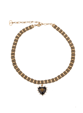 奥米迪奥古铜色爱心桃心项链