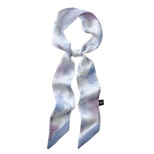 粉色加长条小丝巾女网红ins扎头编发带绑包丝带飘带脖子装饰领带