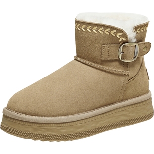 TATA他她雪地靴新款加绒冬天鞋子棉靴厚底防滑雪地毛毛靴CWX03DD5