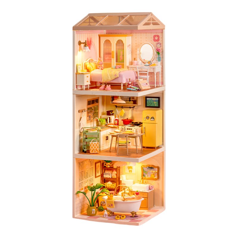 若来超级世界积木拼装diy小屋微缩场景小房模型积木玩具儿童礼物