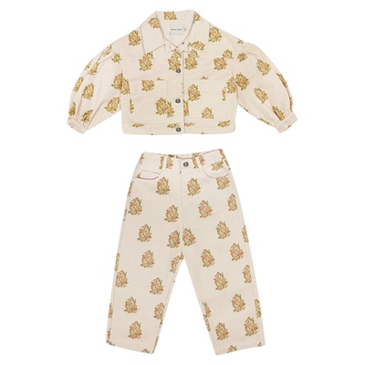 3件4折不换退 the new society SS23春夏儿童印花夹克外套裤子