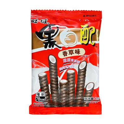 旺旺黑白配夹心卷超级好吃零食