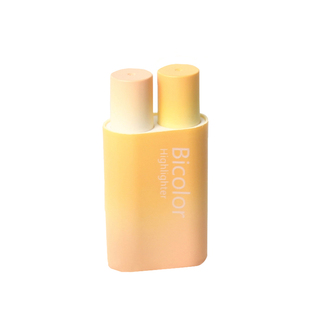 柯林小巧双软头荧光笔高颜值淡色系标记笔学生用划重点彩色记号笔