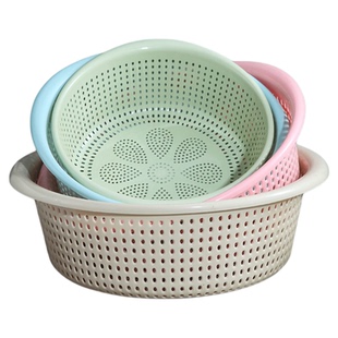 超厚塑料沥水篮加宽洗菜篮厨房洗菜筐超大号水果篮装馍客厅三件套
