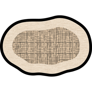 地毯客厅2025新款中古风异形复古免洗可擦沙发茶几不规则地垫高级