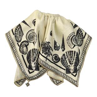 JUUNNGLE洲谷新款贻贝海湾度假风方形发圈女春夏日氛围感配饰品潮