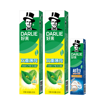 好来原黑人双重薄荷牙膏清新口气