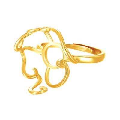 致闺蜜简约小众设计镶嵌戒指空托