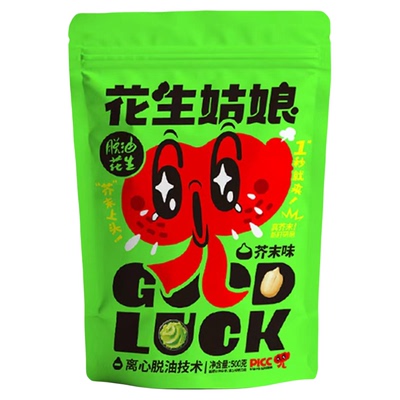花生姑娘芥末花生500g袋装