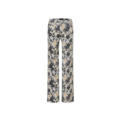 R13高腰直筒微喇牛仔裤