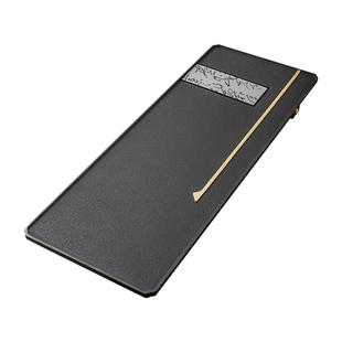 容山堂茗绣天然乌金石茶盘铜制排水茶托盘青石干泡盘家用小茶台