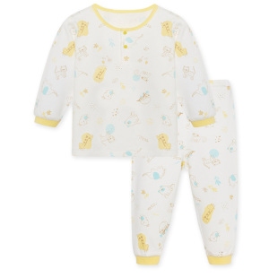 丽婴房男女宝宝纯棉内衣套装儿童中小童睡衣秋衣秋裤棉毛衫春秋款