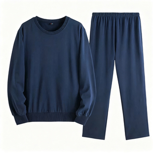 看守所衣物男女卫衣裤子套装圆领春秋冬加绒劳改犯服刑人员衣服