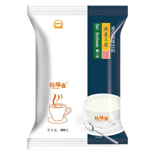 拾味客燕麦豆浆粉800g学生营养早餐店专用冲饮速溶原味豆奶粉商用