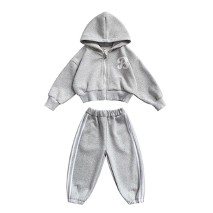 女童春秋运动套装时髦童装2026新款洋气儿童小女孩春季卫衣两件套