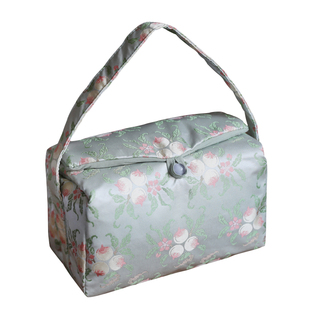 春泥加厚桃纹提手户外旅行茶具收纳茶事包盖碗茶杯一壶两杯布包