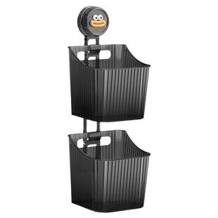 厨房葱姜蒜收纳盒壁挂吸盘收纳筐免打孔大蒜生姜挂篮调料品置物架