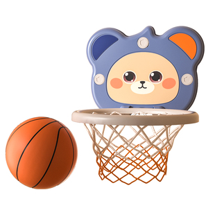 儿童篮球框室内投篮挂壁式家用球类小皮球男女孩2-3岁可折叠静音5