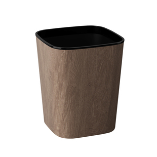 垃圾桶家用客厅复古大容量木纹卫生间卧室厨房大号中式纸篓无盖