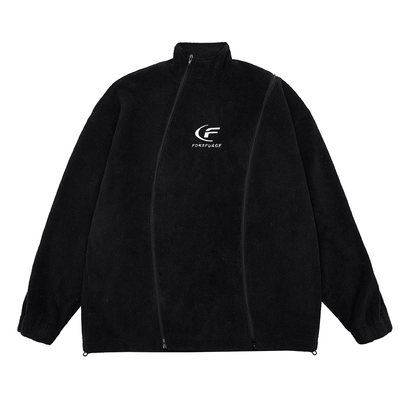 FDR国潮高街弯拉链摇粒绒卫衣