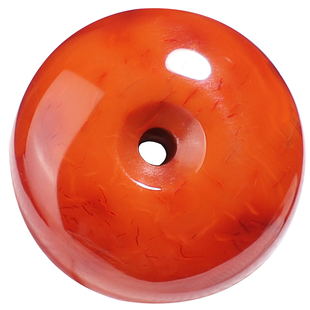 瓦西料南红玛瑙平安扣背云挂坠吊坠星月菩提手串DIY配饰送情侣