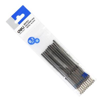 得力圆珠笔芯按动原子笔通用