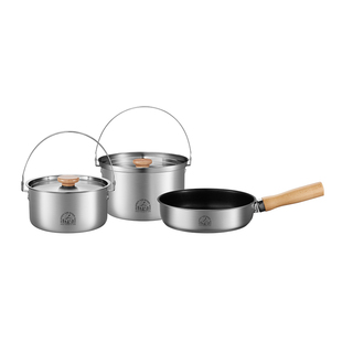 苏泊尔户外不锈钢套锅气炉具露营炉灶旅行便携式全套套装野营炊具