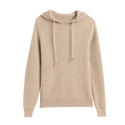 新款加厚羊绒带帽卫衣毛针织衫