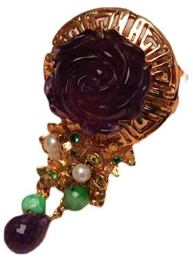 承李李紫水晶纯银个性时尚戒指女