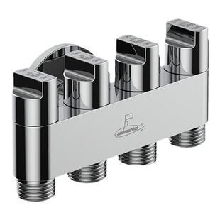 潜水艇一进四出角阀五通多出水阀洗衣机马桶水龙头分水器黄铜开关