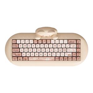 键设宇宙C68猫咪硅胶键盘女生蓝牙机械键盘办公三模客制化高颜值