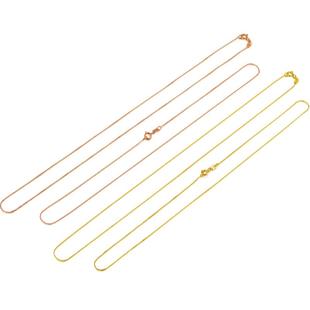 TSL谢瑞麟18K黄K白K红项链素链玫瑰金锁骨链AG071