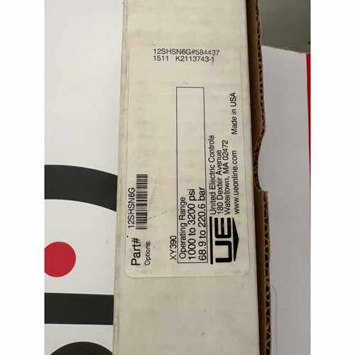 全新原装正品美国UE压力开关12SHSN6G型号XY390